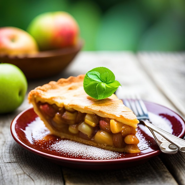 torta di mele creata con l'IA generativa