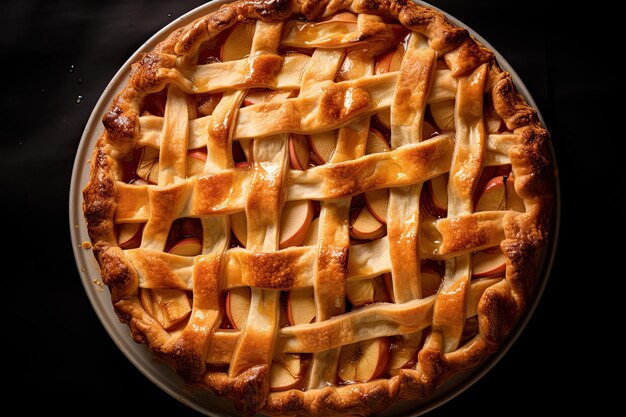 Torta di mele dall'alto