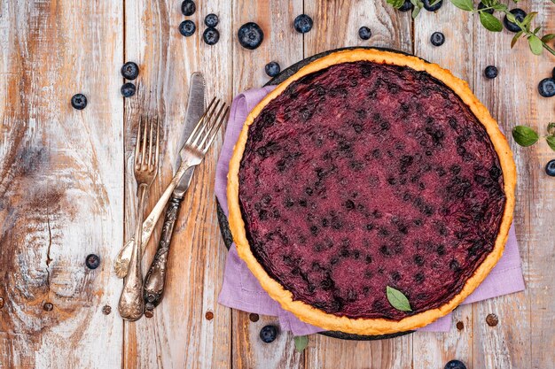 Torta di mirtilli finlandese tradizionale