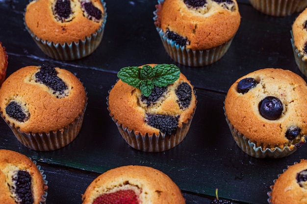 Torta di muffin al mulberry