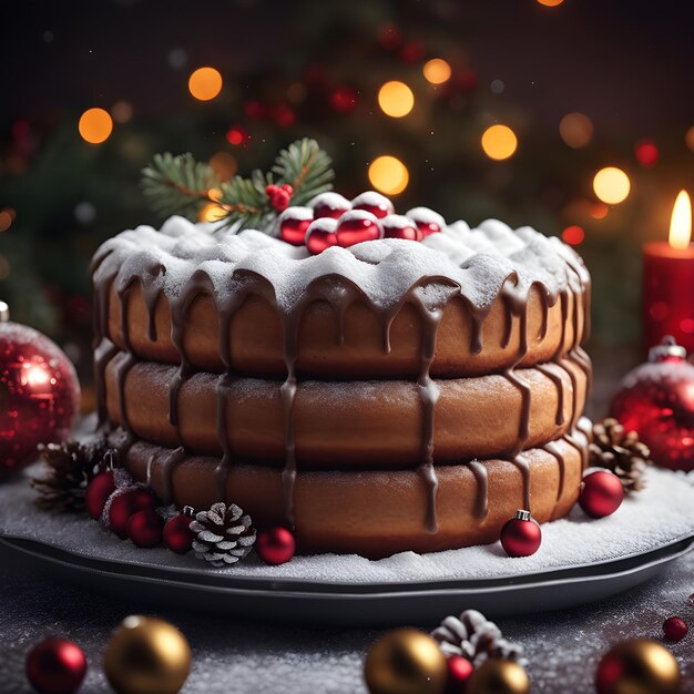 Torta di Natale felice Torta di Capodanno