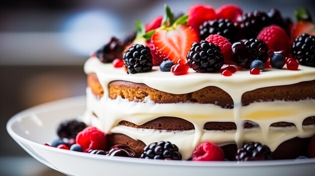 Torta di Natale ricetta di vacanza e casa di cottura pudding con glassa cremosa per accoglienti vacanze invernali tè nel cottage inglese cibo fatto in casa e ispirazione alla cucina