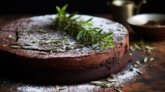 Torta di olio d'oliva al cioccolato al forno