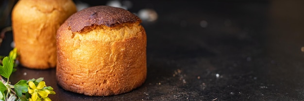 Torta di Pasqua pane dolce vacanza dessert pasto cibo spuntino sullo sfondo dell'alimento dello spazio della copia del tavolo