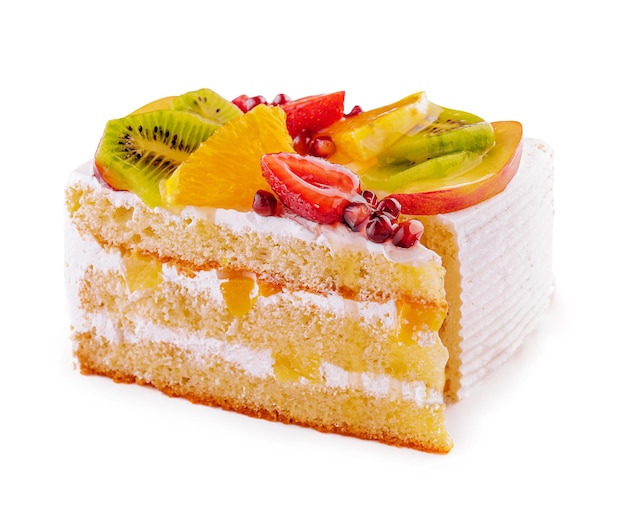 Torta di spugna con bacche e frutta