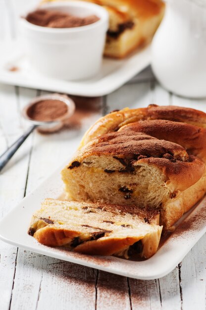 Torta fatta in casa con cioccolato