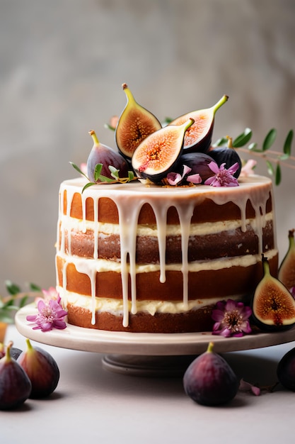 Torta nuziale eleganza autunnale nello splendore stagionale