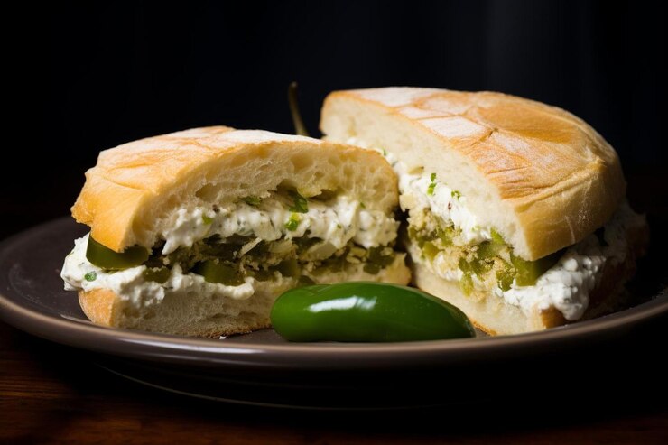 Foto tortas con jalapeno fresh relish delicious tortas fotografia di immagini