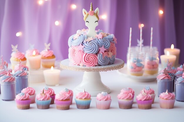 Torte pony colorate per feste di compleanno