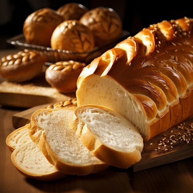 Tortilla e pane in stile fotografia 8K HD