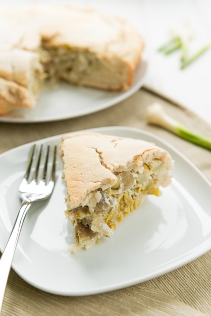 Tortino salato con ricotta e carciofi