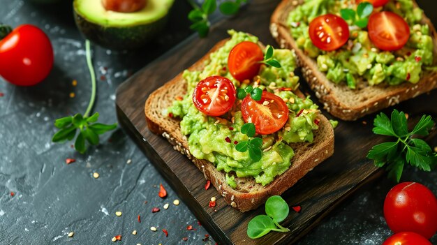 Tosta di avocado vegana