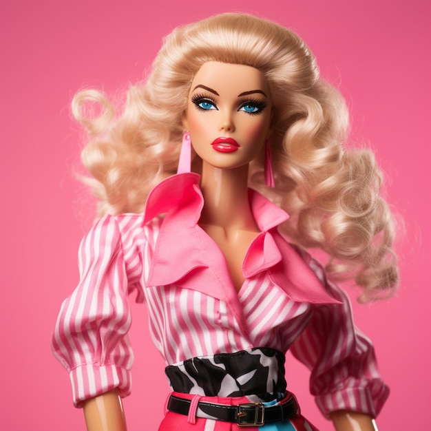 Totalmente Barbie degli anni '80, abbracciando la moda radicale del decennio.