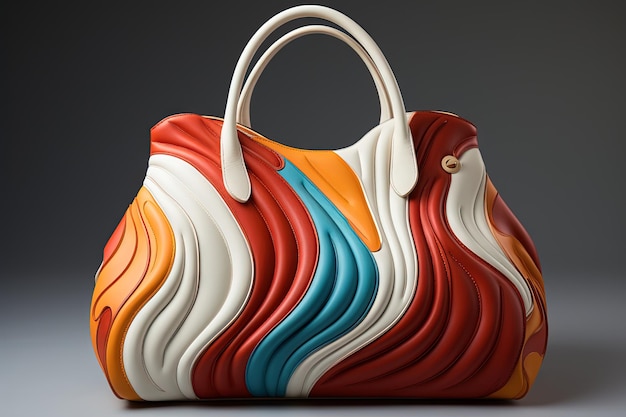 Tote donna borsa di moda gaudi ispirato illustrazione generativa ai