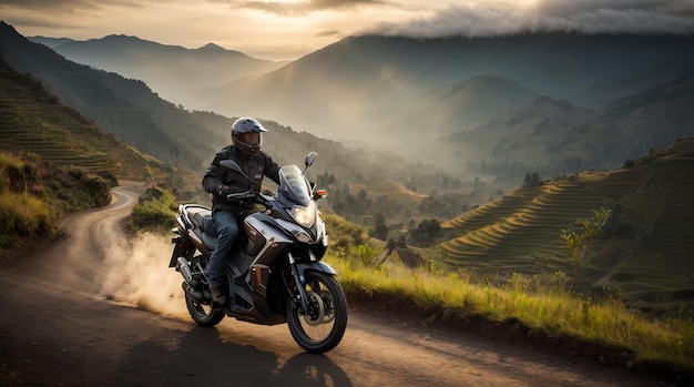 Tour in moto di serenità ed emozioni in paesaggi montuosi