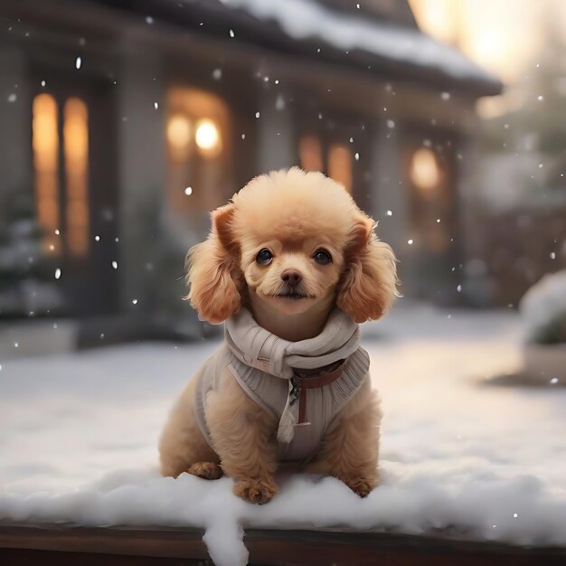 Toy Poodle sta giocando fuori dall'AI