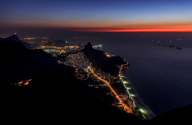 Traccia visiva della pietra gavea a rio de janeiro