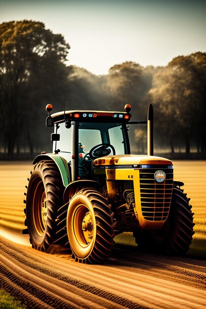 Tractor isolato su sfondo bianco