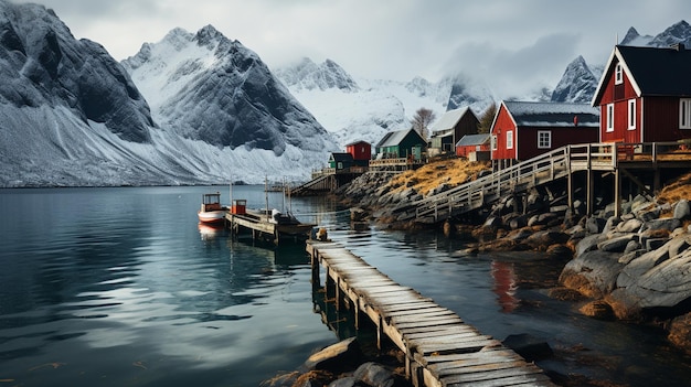 tradizionale casa da pesca norvegese