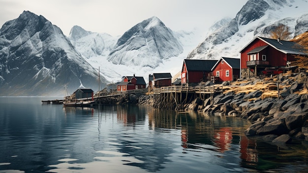 tradizionale casa da pesca norvegese