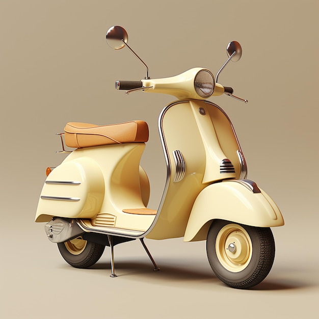 tradizionale scooter vespa nello stile di ombreggiatura dettagliata design aerodinamico finitura lucida