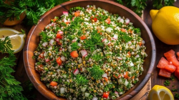 Tradizionale tabule di insalata libanese