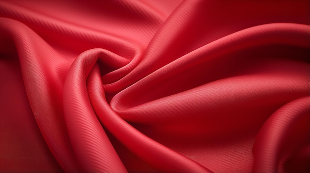 Trama del tessuto della maglia da calcio in abbigliamento sportivo rosso AI generativa
