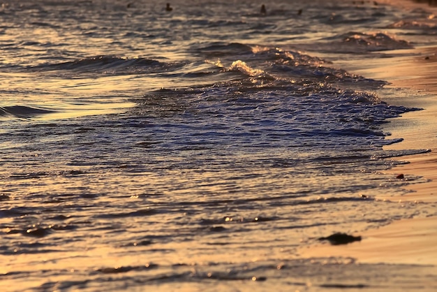 Trama delle onde al tramonto