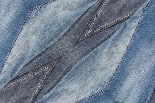 Trama di jeans denim blu tradizionale squallido