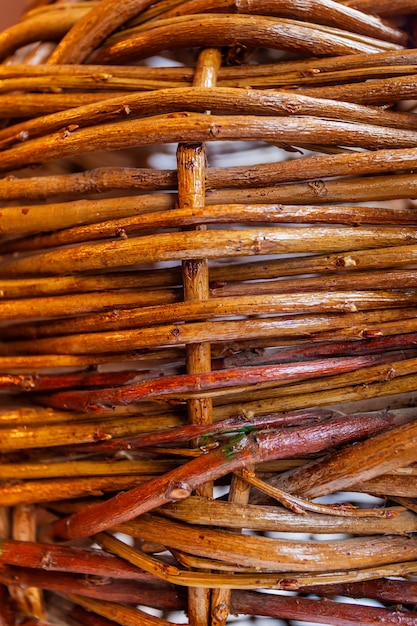 trama di ramoscelli marroni naturali di vimini