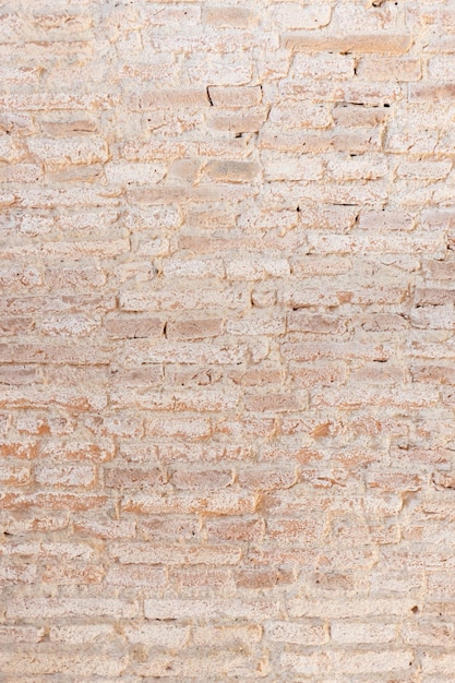 Trama di sfondo del vecchio muro di mattoni sporco d'epoca con macchie bianche Telaio completo
