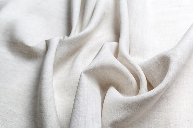 Trama di tela di lino bianco