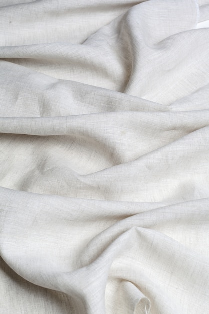 Trama di tela di lino bianco