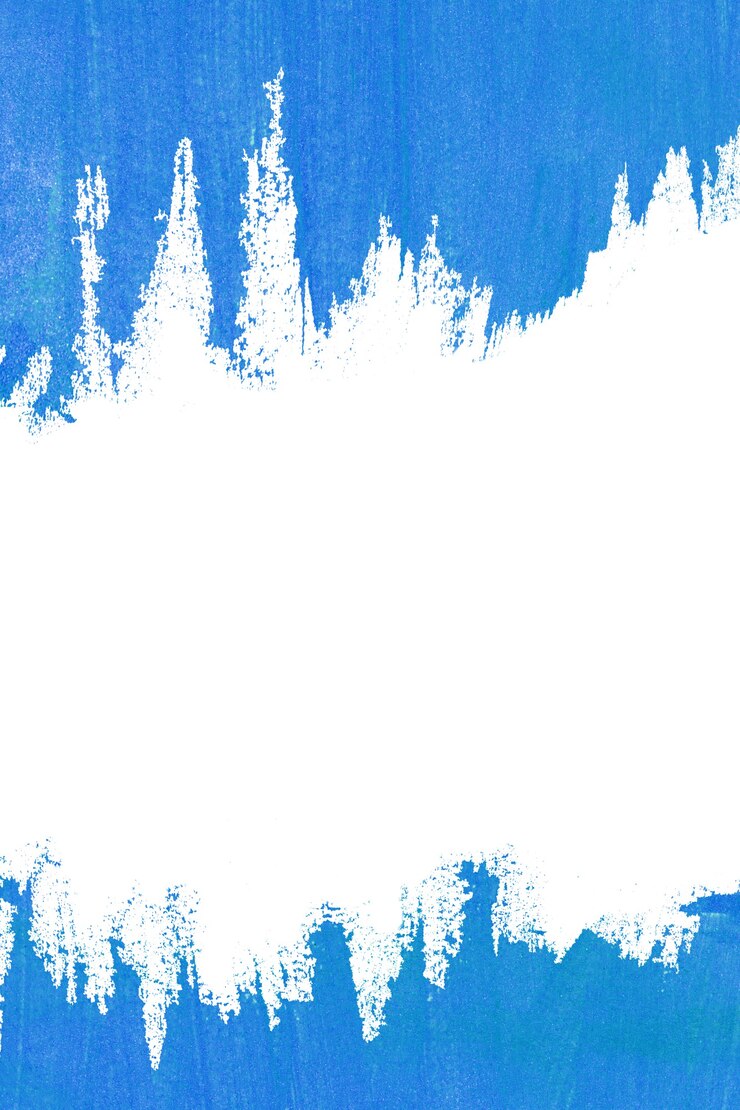 Foto trama di vernice acrilica blu su sfondo di carta bianca