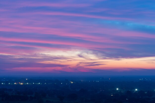 Tramonto a Bagan, Myanmar