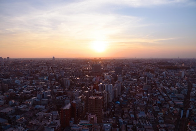 Tramonto a Setagayaku Tokyo Giappone