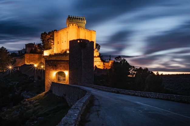 Tramonto al castello di Alarcón, Cuenca