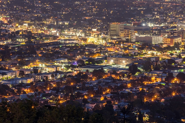 Tramonto al centro di Los Angeles