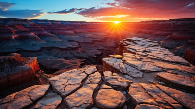 tramonto del grand canyon