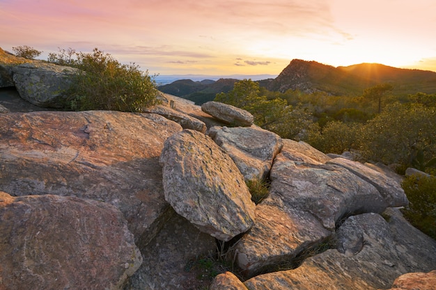 Tramonto di picco Garbi a Calderona Sierra