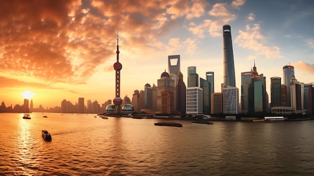 Tramonto di Shanghai