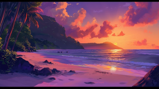 tramonto e spiaggia
