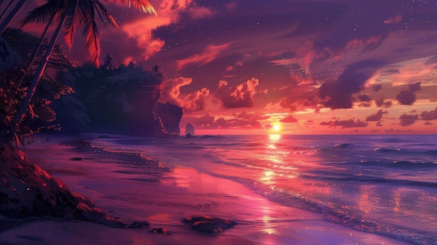 tramonto e spiaggia