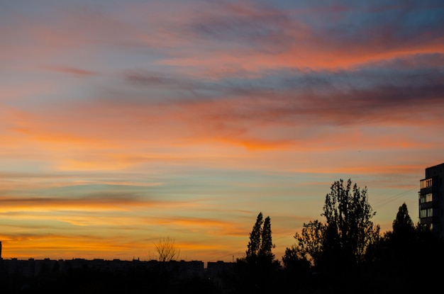 tramonto in città