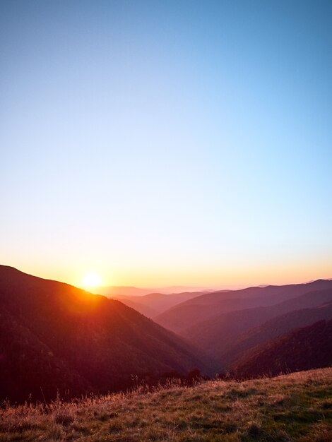 Tramonto in montagna