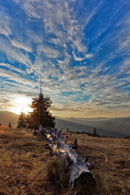 Tramonto in montagna