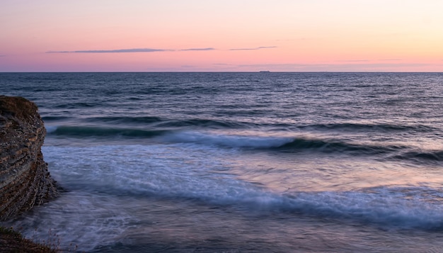 Tramonto in spiaggia.