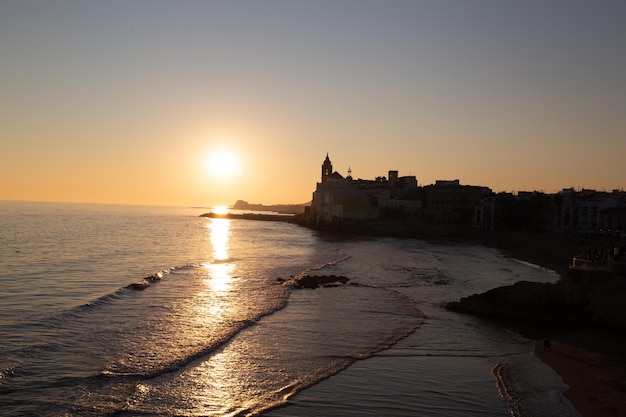 Tramonto in una città mediterranea