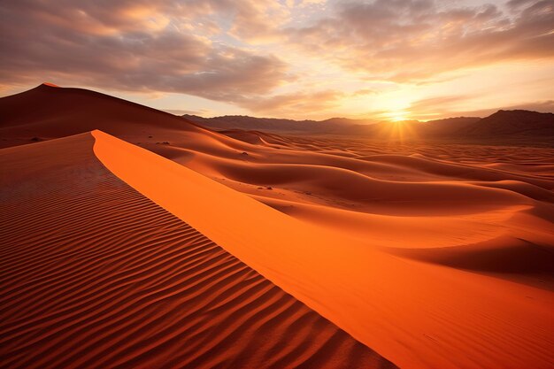 tramonto nel deserto