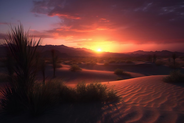 Tramonto nel deserto